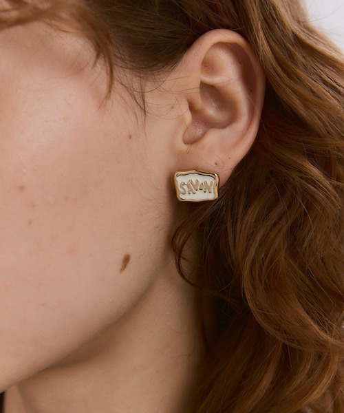 NOISE MAKER（ノイズメーカー）の「【YLYL】Savon stud earrings（ピアス（両耳用）・レディース・ゴールド/アイボリー・FREE）」の4枚目の写真