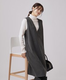 SHOO・LA・RUE | ◆低身長さんにも ウール調Vネックジャンスカ(ワンピース)