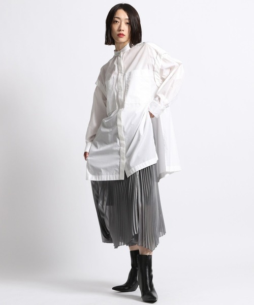 STERNBERG（スタンバーグ）の「STERNBERG/アシメプリーツラップスカート/991254（スカート・レディース・シルバー/ゴールド・MEDIUM/LARGE）」の6枚目の写真