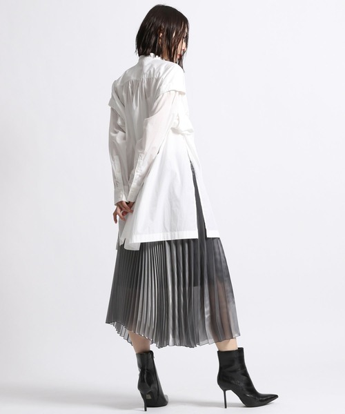 STERNBERG（スタンバーグ）の「STERNBERG/アシメプリーツラップスカート/991254（スカート・レディース・シルバー/ゴールド・MEDIUM/LARGE）」の18枚目の写真