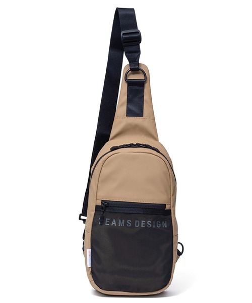BEAMS DESIGN(ビームス デザイン)の「BEAMS DESIGN(ビームスデザイン) エラスティックメッシュ ボディバッグ(ボディバッグ/ウエストポーチ・メンズ・ブラック/ネイビー/グレー/サンドベージュ/ライトグレー・FREE)」の5枚目の写真