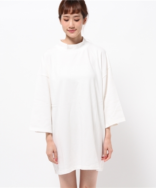 CIAOPANIC（チャオパニック）の「【Ciaopanic】　ハイネックBIGT-OP（ワンピース・レディース・アイボリー/ブラック・FREE）」の7枚目の写真