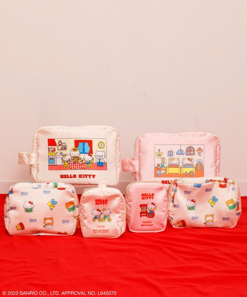 sanrio(サンリオ)の「HELLO KITTY / トラベルポーチセット(トラベルグッズ・レディース・ピンク/アイボリー・FREE)」の4枚目の写真