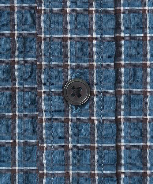 green label relaxing（グリーンレーベルリラクシング）の「FINE BASIC クリンプ チェック ビッグ ボタンダウン ネイビー シャツ（シャツ/ブラウス・メンズ・ネイビー・S/M/L/XL/XXL）」の11枚目の写真