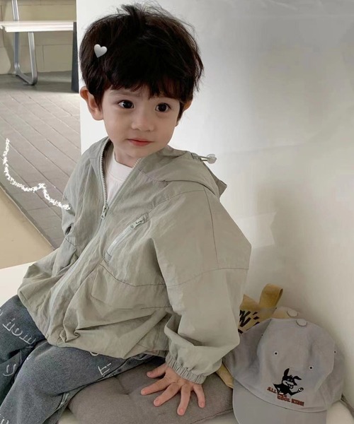 aimoha（アイモハ）の「【aimoha-KIDS-】子供服マウンテンパーカー（マウンテンパーカー・キッズ・ベージュ/グレー・90/100/110/120/130）」の7枚目の写真