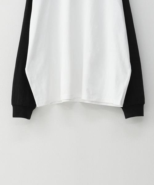 ZIP FIVE(ジップファイブ)の「【ZIP FIVE】 ピグメント 90s ロゴ ラグラン ルーズシルエット ロンT / ロングスリーブ Tシャツ / 長袖(Tシャツ/カットソー・メンズ・ネイビー系/ネイビー/ホワイト×ブラック/ブラック/ブラック系・LARGE/MEDIUM)」の7枚目の写真