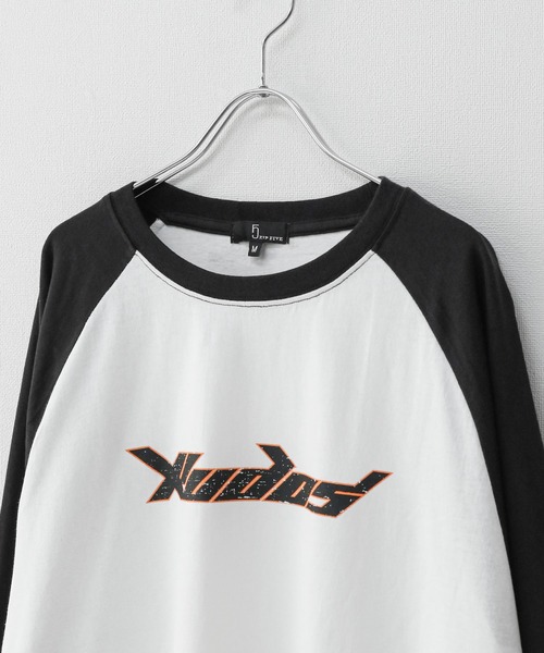 ZIP FIVE(ジップファイブ)の「【ZIP FIVE】 ピグメント 90s ロゴ ラグラン ルーズシルエット ロンT / ロングスリーブ Tシャツ / 長袖(Tシャツ/カットソー・メンズ・ネイビー系/ネイビー/ホワイト×ブラック/ブラック/ブラック系・LARGE/MEDIUM)」の10枚目の写真