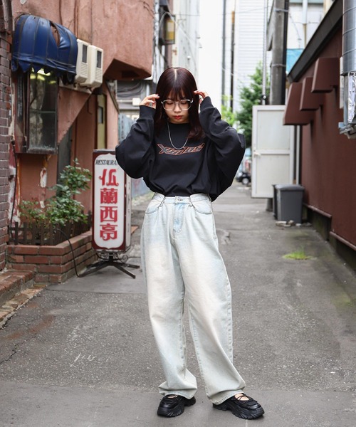 ZIP FIVE(ジップファイブ)の「【ZIP FIVE】 ピグメント 90s ロゴ ラグラン ルーズシルエット ロンT / ロングスリーブ Tシャツ / 長袖(Tシャツ/カットソー・メンズ・ネイビー系/ネイビー/ホワイト×ブラック/ブラック/ブラック系・LARGE/MEDIUM)」の21枚目の写真