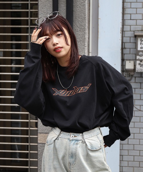 ZIP FIVE(ジップファイブ)の「【ZIP FIVE】 ピグメント 90s ロゴ ラグラン ルーズシルエット ロンT / ロングスリーブ Tシャツ / 長袖(Tシャツ/カットソー・メンズ・ネイビー系/ネイビー/ホワイト×ブラック/ブラック/ブラック系・LARGE/MEDIUM)」の17枚目の写真
