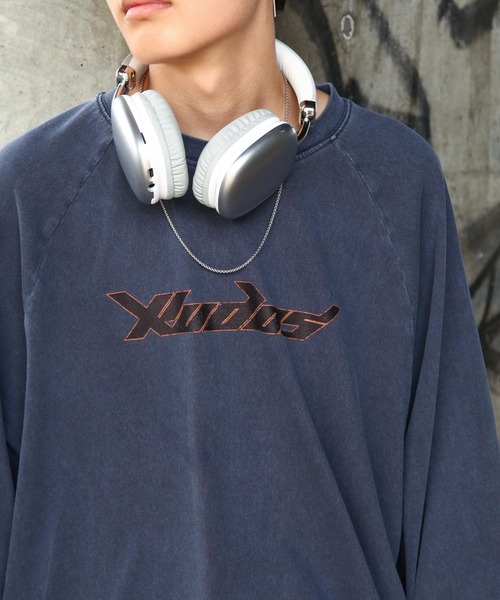 ZIP FIVE(ジップファイブ)の「【ZIP FIVE】 ピグメント 90s ロゴ ラグラン ルーズシルエット ロンT / ロングスリーブ Tシャツ / 長袖(Tシャツ/カットソー・メンズ・ネイビー系/ネイビー/ホワイト×ブラック/ブラック/ブラック系・LARGE/MEDIUM)」の13枚目の写真