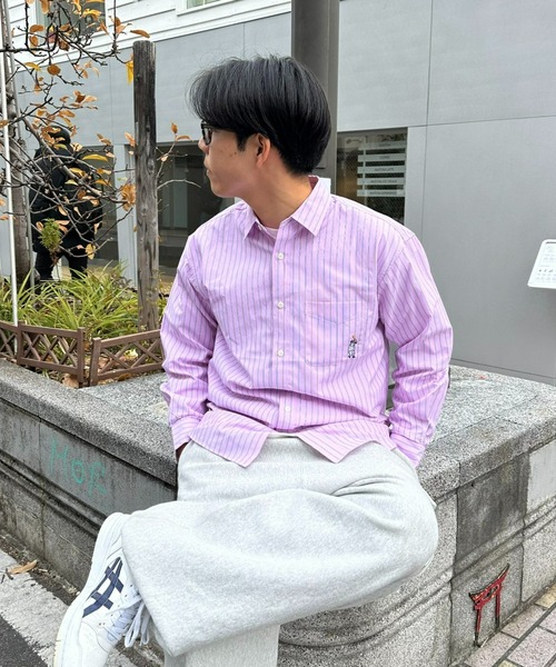 CIAOPANIC TYPY(チャオパニックティピー)の「《おじさんシリーズ》ワンポイント刺繍アソートシャツ(シャツ/ブラウス・メンズ・オフホワイト/サックスブルー/ピンク・MEDIUM/LARGE)」の16枚目の写真
