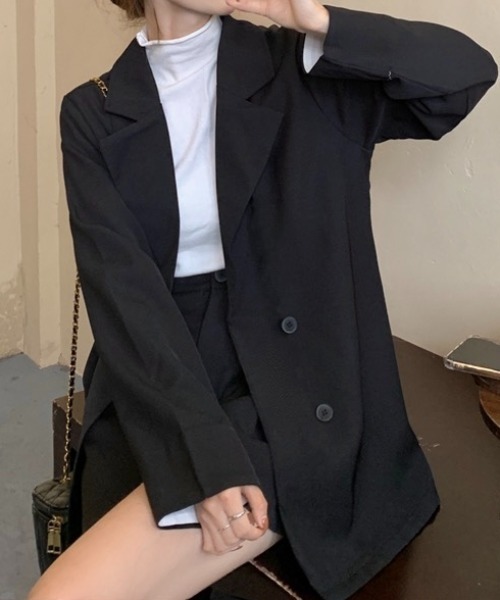 LADY LIKE（レディライク）の「カジュアルセットアップスーツ２点セット（セットアップ・レディース・ブラック/ブラック×グリーン/ブラック×ホワイト/ブラック×ベージュ/モカ・M）」の17枚目の写真