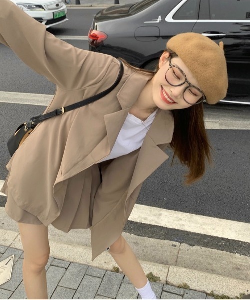 LADY LIKE（レディライク）の「カジュアルセットアップスーツ２点セット（セットアップ・レディース・ブラック/ブラック×グリーン/ブラック×ホワイト/ブラック×ベージュ/モカ・M）」の15枚目の写真