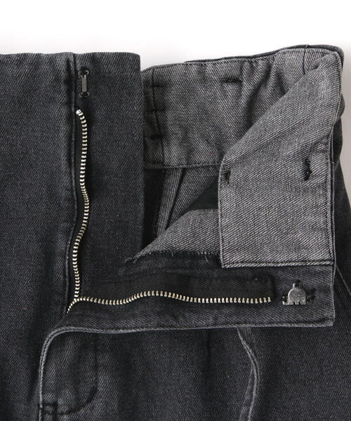 FREE'S MART（フリーズマート）の「[低身長サイズ/Sシリーズ]カーゴデニムナロースカート（デニムスカート・レディース・ライトインディゴブルー/ブラック系その他・SMALL/X-SMALL/MEDIUM）」の6枚目の写真