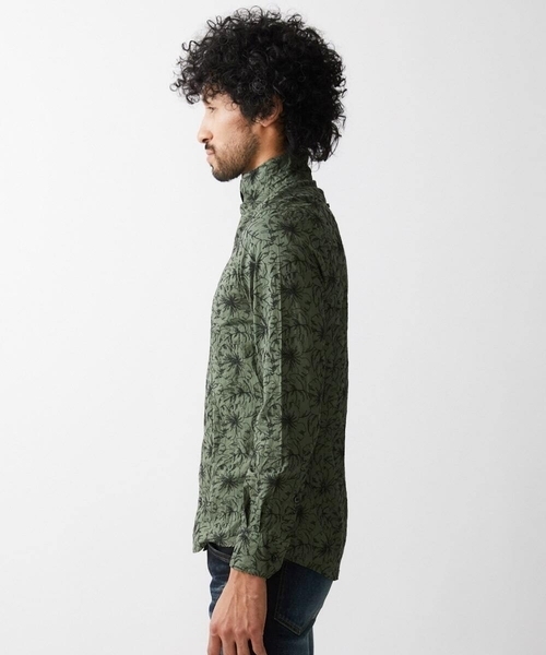 MICHEL KLEIN HOMME (ミッシェルクランオム)の「《日本製》ボタニカル柄刺繍シャツ(シャツ/ブラウス・メンズ・ホワイト/ブラック/カーキ/ブルー・MEDIUM/LARGE/X-LARGE)」の8枚目の写真
