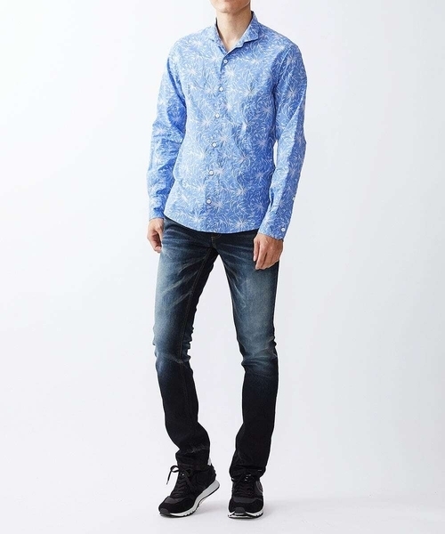 MICHEL KLEIN HOMME (ミッシェルクランオム)の「《日本製》ボタニカル柄刺繍シャツ(シャツ/ブラウス・メンズ・ホワイト/ブラック/カーキ/ブルー・MEDIUM/LARGE/X-LARGE)」の17枚目の写真