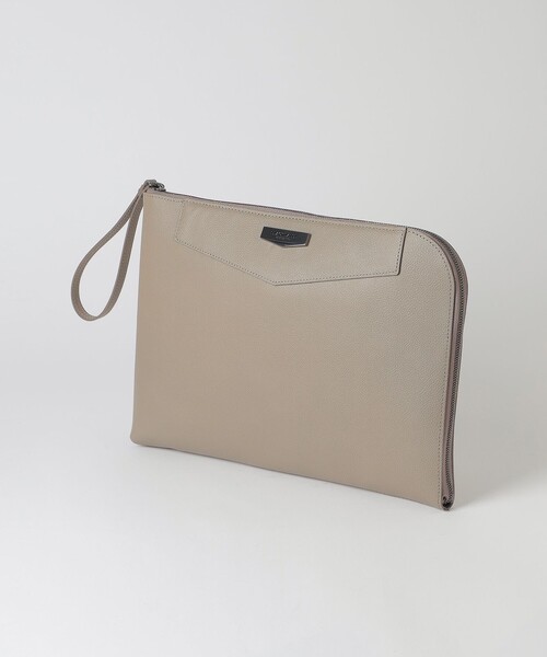 BLACK LABEL CRESTBRIDGE（ブラックレーベル・クレストブリッジ）の「エンボスシュリンクレザークラッチバッグ（クラッチバッグ・メンズ・ベージュ系その他2/ブラック・FREE）」の5枚目の写真