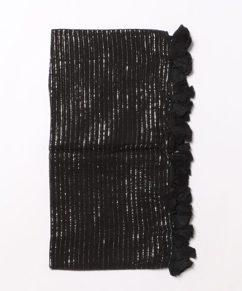 チャイハネ（チャイハネ）の「【チャイハネ】ルローラタッセルストール（ストール/ショール・レディース・ブルー/ナチュラル/ブラック・FREE）」の4枚目の写真