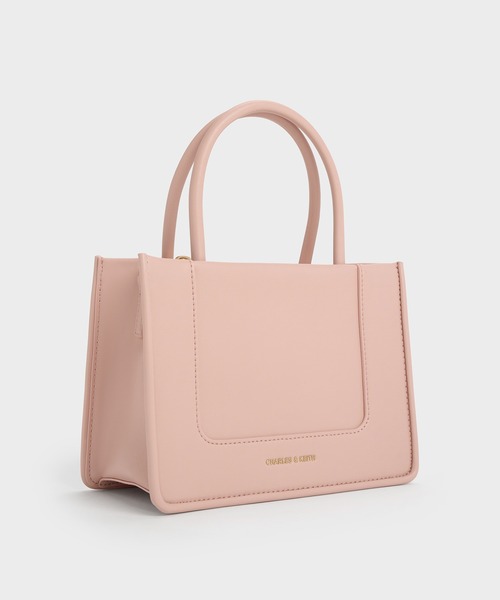 CHARLES & KEITH(チャールズ & キース)の「Daylla ミニデイラー トートバッグ(トートバッグ・レディース・クリーム/スミクロ/ダークブラウン/ライトピンク・M)」の19枚目の写真