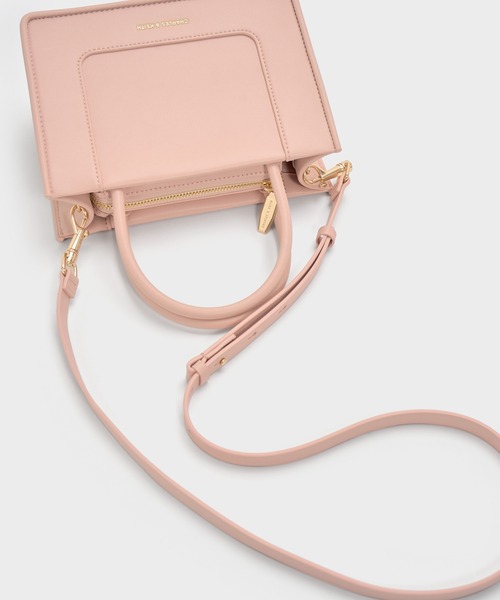 CHARLES & KEITH(チャールズ & キース)の「Daylla ミニデイラー トートバッグ(トートバッグ・レディース・クリーム/スミクロ/ダークブラウン/ライトピンク・M)」の21枚目の写真