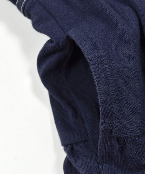 Noeil aime BeBe(ノイユエイムベベ)の「カラーデニム天竺ティアードジャンパースカート(80~130cm)(ワンピース・キッズ・グリーン/ネイビー・120cm/130cm/100cm/110cm/90cm)」の13枚目の写真