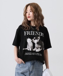 spiritoso FRIENDS シートプリントTシャツ 半袖
