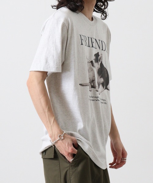 spiritoso(スピリトーゾ)の「spiritoso FRIENDS シートプリントTシャツ 半袖(Tシャツ/カットソー・メンズ・ホワイト/ホワイト系その他/オートミール/ブラック・L/M)」の21枚目の写真
