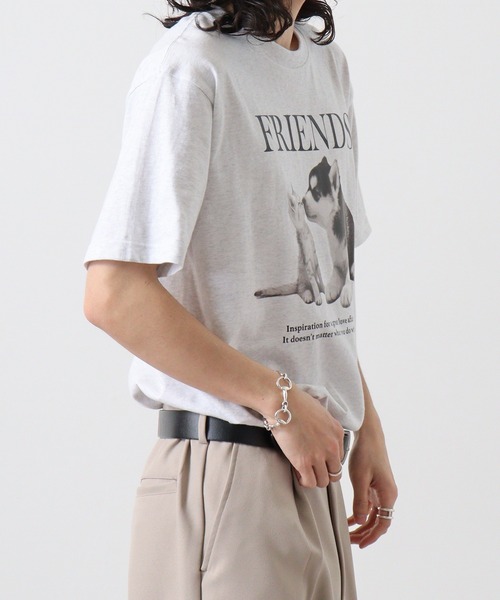 spiritoso(スピリトーゾ)の「spiritoso FRIENDS シートプリントTシャツ 半袖(Tシャツ/カットソー・メンズ・ホワイト/ホワイト系その他/オートミール/ブラック・L/M)」の16枚目の写真