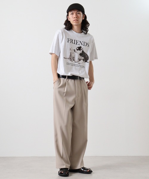 spiritoso(スピリトーゾ)の「spiritoso FRIENDS シートプリントTシャツ 半袖(Tシャツ/カットソー・メンズ・ホワイト/ホワイト系その他/オートミール/ブラック・L/M)」の17枚目の写真