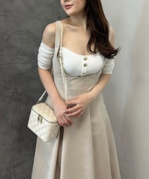 ニットビスチェコンビフレアワンピース