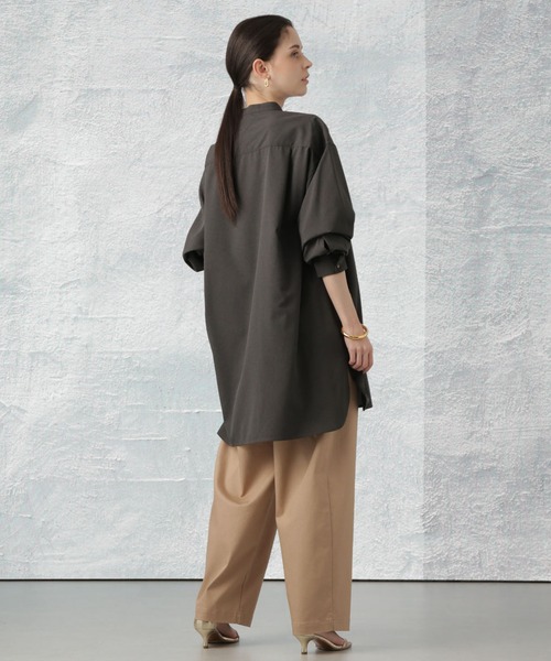 Apo(s)ture(アポスチャー)の「ARIA-014/デニムストレッチ3タックワイドパンツ(デニムパンツ・レディース・ベージュ/ネイビー/ブラック/ブルー・L/XL/XS/S/M)」の18枚目の写真
