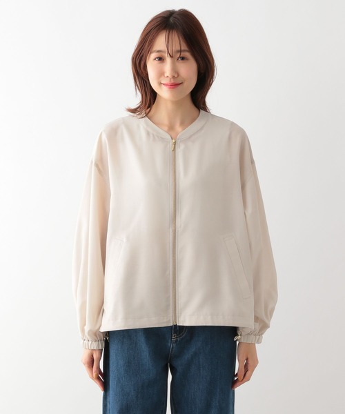 GLOBAL WORK(グローバルワーク)の「シアーブルゾン/986439(ブルゾン・レディース・ブラック/アイボリー・FREE)」の20枚目の写真