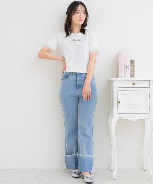 ems excite(エムズエキサイト)の「マラボーロゴTEE(Tシャツ/カットソー・レディース・ピンク/オフホワイト/ブラック・FREE)」の12枚目の写真