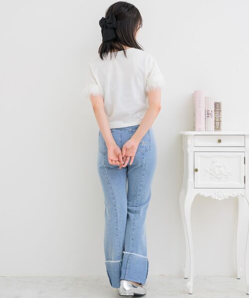 ems excite(エムズエキサイト)の「マラボーロゴTEE(Tシャツ/カットソー・レディース・ピンク/オフホワイト/ブラック・FREE)」の15枚目の写真