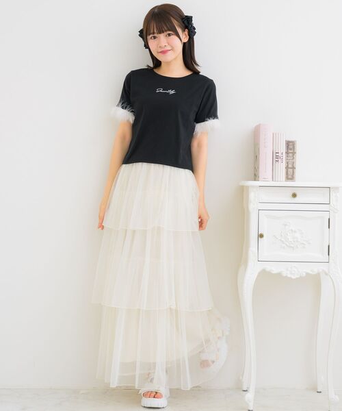 ems excite(エムズエキサイト)の「マラボーロゴTEE(Tシャツ/カットソー・レディース・ピンク/オフホワイト/ブラック・FREE)」の20枚目の写真