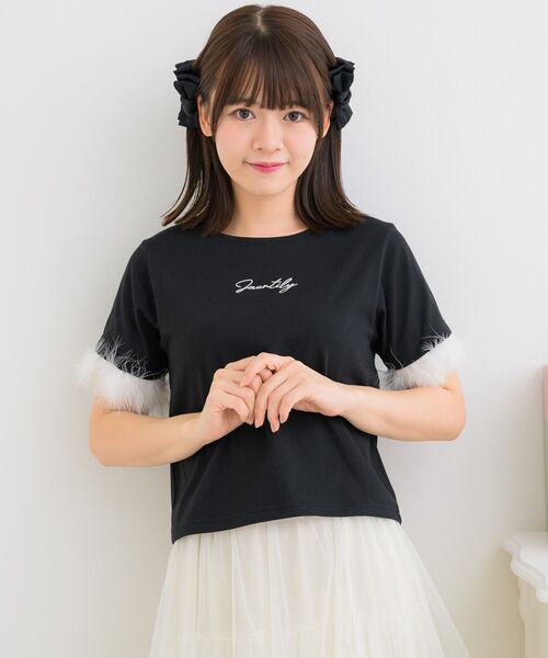 ems excite(エムズエキサイト)の「マラボーロゴTEE(Tシャツ/カットソー・レディース・ピンク/オフホワイト/ブラック・FREE)」の16枚目の写真