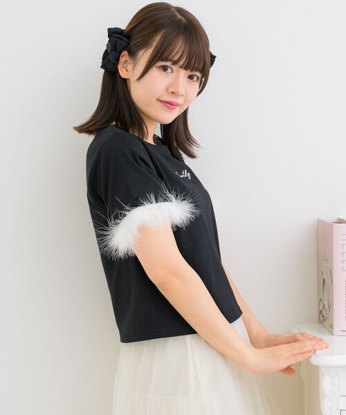ems excite(エムズエキサイト)の「マラボーロゴTEE(Tシャツ/カットソー・レディース・ピンク/オフホワイト/ブラック・FREE)」の18枚目の写真