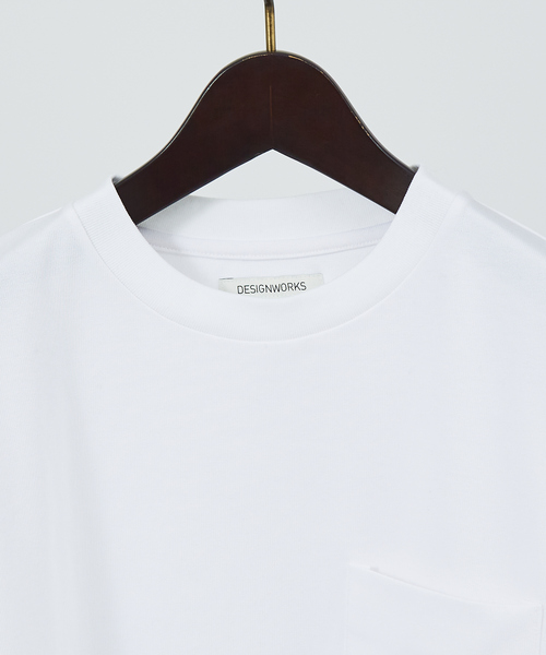 DESIGNWORKS（デザインワークス）の「DWエンブロイダリーTシャツ（Tシャツ/カットソー・メンズ・ホワイト/ブラック・46/48/50）」の6枚目の写真