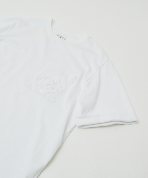 DESIGNWORKS（デザインワークス）の「DWエンブロイダリーTシャツ（Tシャツ/カットソー・メンズ・ホワイト/ブラック・46/48/50）」の11枚目の写真