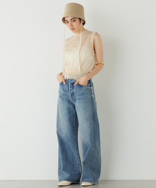 THE PAUSE(ザ ポーズ)の「【THE PAUSE】シャイニーシアーノースリーブプルオーバー(ニット/セーター・レディース・ライトベージュ/ブラック/ブルー・FREE)」の13枚目の写真