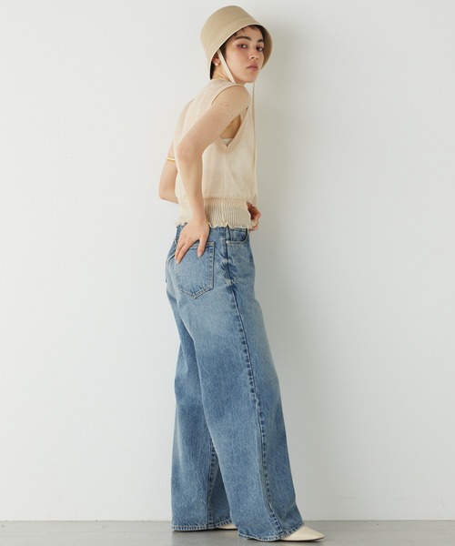 THE PAUSE(ザ ポーズ)の「【THE PAUSE】シャイニーシアーノースリーブプルオーバー(ニット/セーター・レディース・ライトベージュ/ブラック/ブルー・FREE)」の6枚目の写真