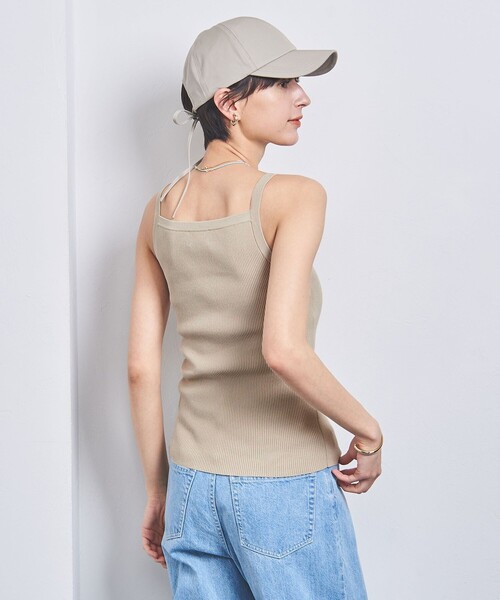 UNITED ARROWS（ユナイテッドアローズ）の「リブ スティック キャミソール（キャミソール・レディース・オフホワイト/ブラック/ベージュ/ダークグレー・FREE）」の5枚目の写真
