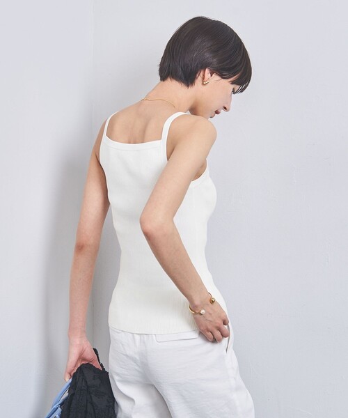 UNITED ARROWS（ユナイテッドアローズ）の「リブ スティック キャミソール（キャミソール・レディース・オフホワイト/ブラック/ベージュ/ダークグレー・FREE）」の9枚目の写真