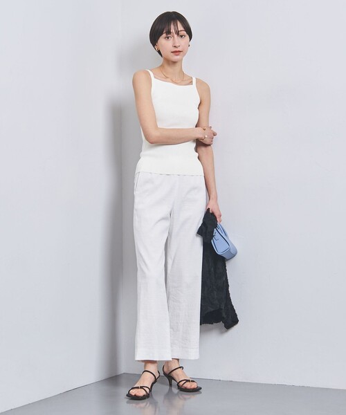 UNITED ARROWS（ユナイテッドアローズ）の「リブ スティック キャミソール（キャミソール・レディース・オフホワイト/ブラック/ベージュ/ダークグレー・FREE）」の10枚目の写真