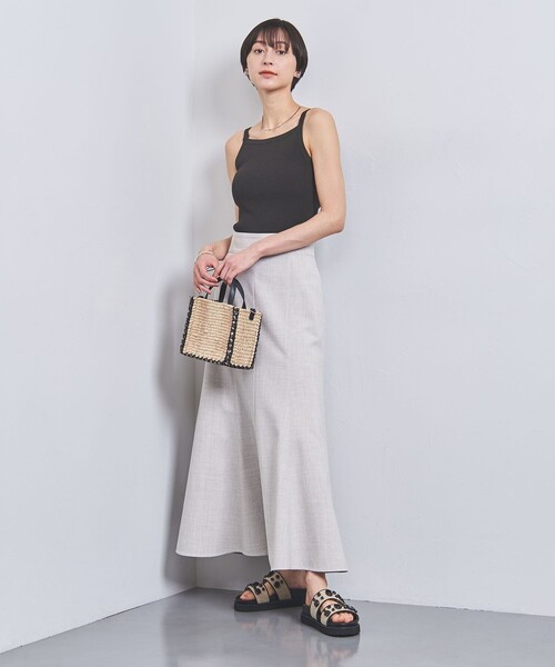 UNITED ARROWS（ユナイテッドアローズ）の「リブ スティック キャミソール（キャミソール・レディース・オフホワイト/ブラック/ベージュ/ダークグレー・FREE）」の15枚目の写真