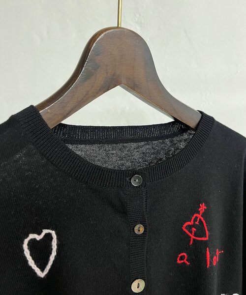 ami グリーン カーディガン ハート刺繍 ami グリーン カーディガン ハート刺繍-直営通販サイトです