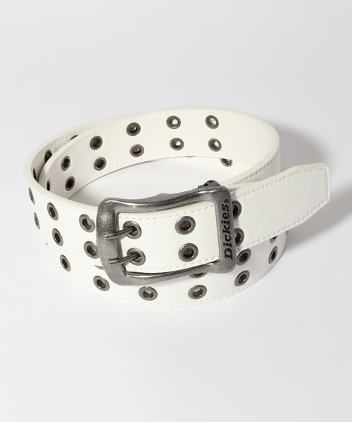 Dickies(ディッキーズ)の「【Dickies/ディッキーズ】Wハトメ PUレザーベルト40mm(ベルト・メンズ・ホワイト/ブラック/ブラウン/ダークブラウン・FREE)」の2枚目の写真