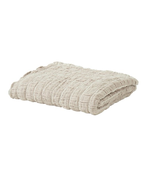 journal standard Furniture （ジャーナルスタンダードファニチャー）の「【AND DECO/アンドデコ】 GAUZE BLANKET S　ガーゼブランケット（ブランケット・レディース・アイボリー/キャメル/ベージュ・FREE）」の4枚目の写真