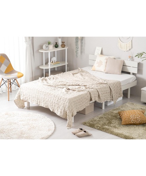 journal standard Furniture （ジャーナルスタンダードファニチャー）の「【AND DECO/アンドデコ】 GAUZE BLANKET S　ガーゼブランケット（ブランケット・レディース・アイボリー/キャメル/ベージュ・FREE）」の7枚目の写真