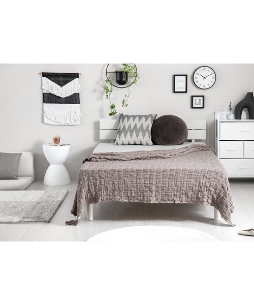 journal standard Furniture （ジャーナルスタンダードファニチャー）の「【AND DECO/アンドデコ】 GAUZE BLANKET S　ガーゼブランケット（ブランケット・レディース・アイボリー/キャメル/ベージュ・FREE）」の12枚目の写真